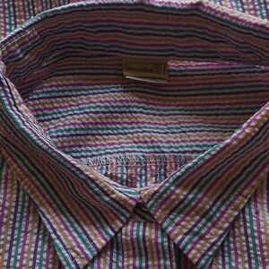 VINTAGE BocaBay Multi Colored Pinstriped Top